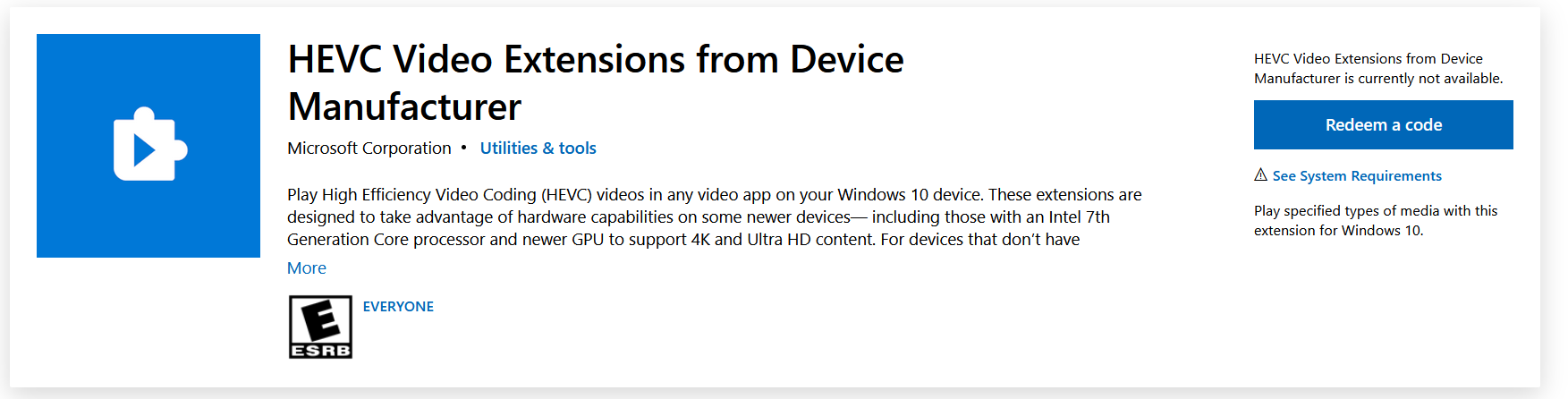 HEVC Video Extensions download the new version for apple